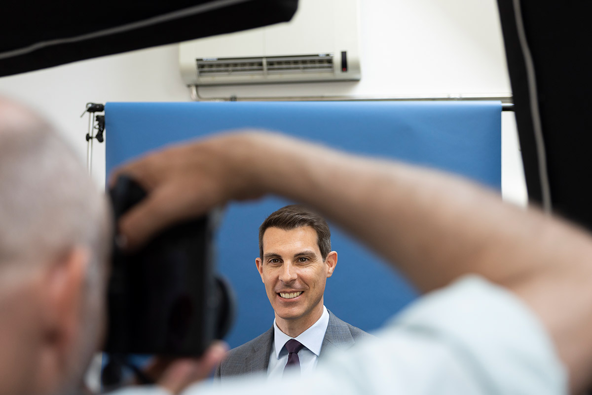 Making-of PLR le 30 mai 2023 : Thierry Burkart, conseiller aux Etats et président du parti PLR, Photo : KEYSTONE / Petzer Klaunzer