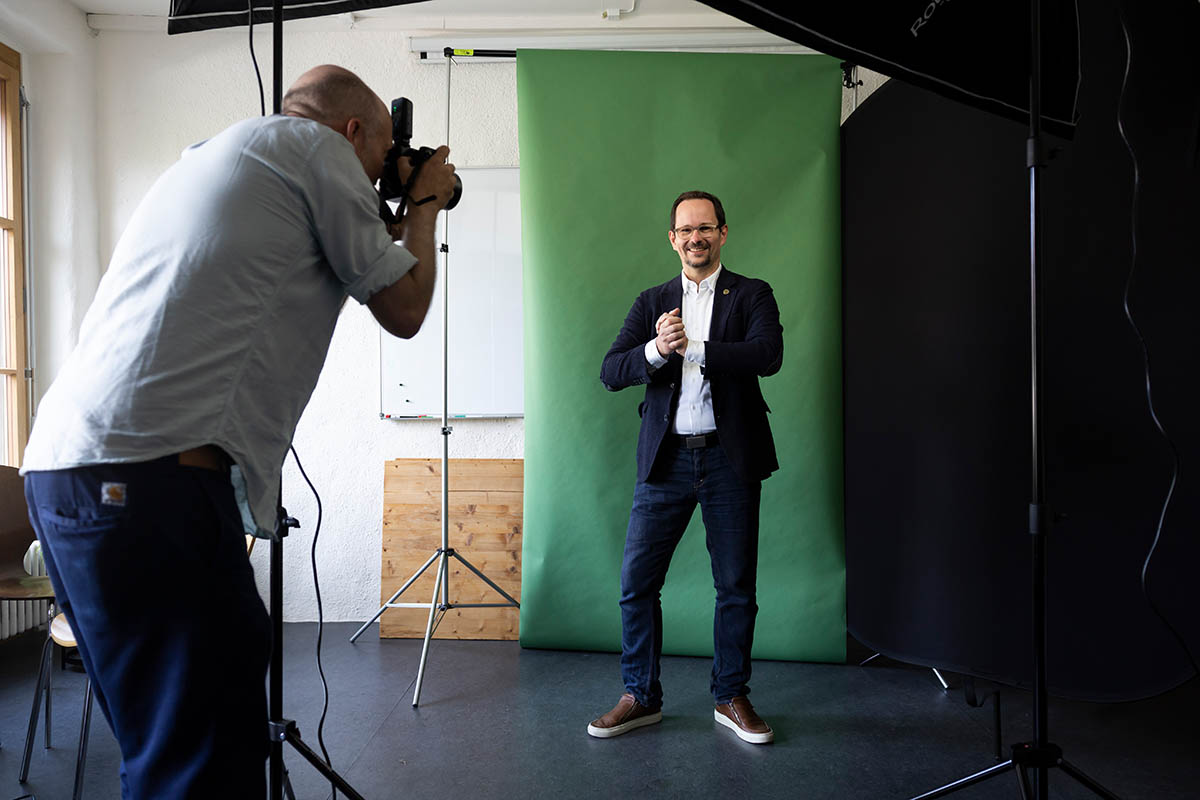 Making-of Les Verts le 30 mai 2023 : Balthasar Glättli, conseiller national et président du parti des Verts suisses. Photo : KEYSTONE / Peter Klaunzer